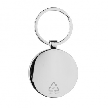 Logotrade business gift image of: RCS recycled zinc alloy round keychain with bamboo